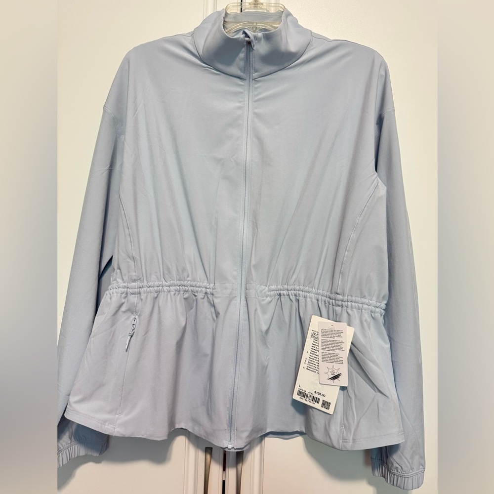 lululemon athletica UV-Protective Cinch-Waist Running Light Blue Jacket